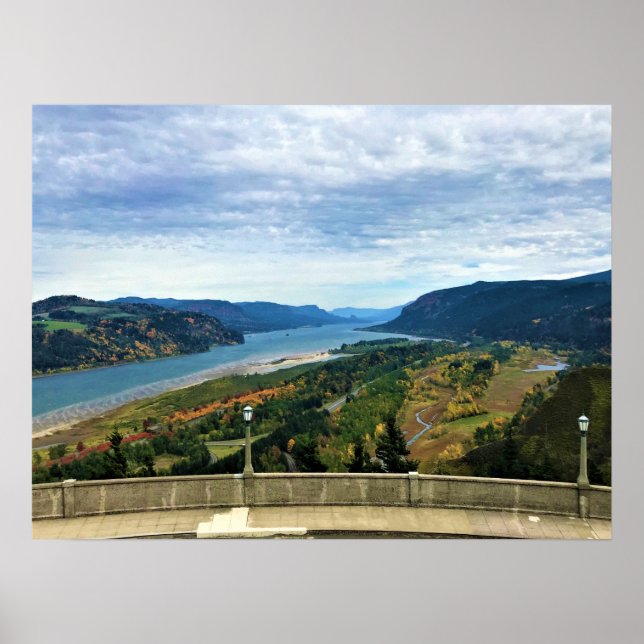Affiche View of Columbia River, Gorge de Columbia, OR (Devant)