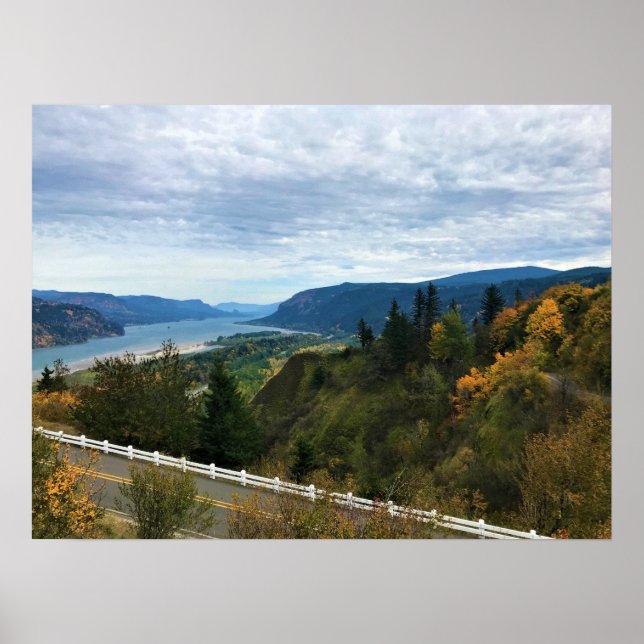 Affiche View of Columbia River, Gorge de Columbia, OR (Devant)