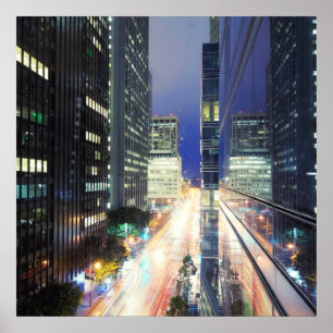 Affiche View of financial district buildings