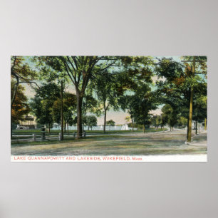 Affiche View of Lake Quannapowitt and Lakeside