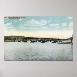 Affiche View of New Lake Quinsigamond Bridge