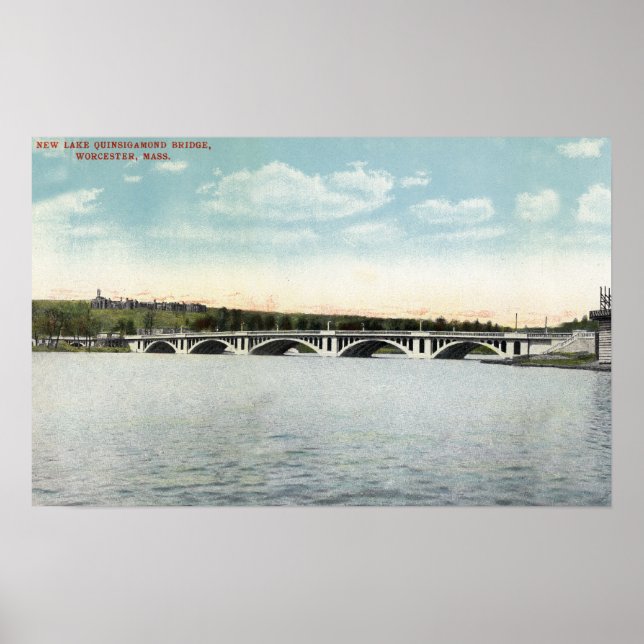 Affiche View of New Lake Quinsigamond Bridge (Devant)