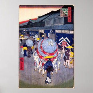 Affiche View of Nihonbashi itchōme Street