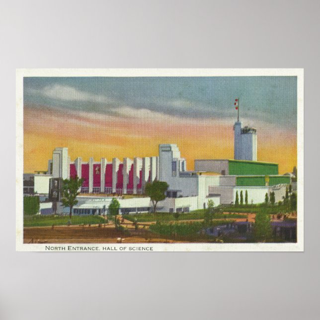 Affiche View of North Entrance, Hall of Science (Devant)