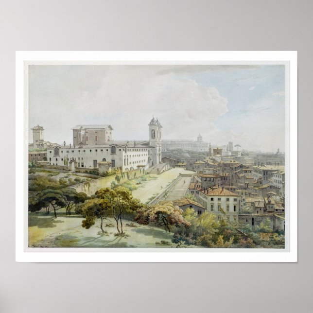 Affiche View of Rome taken from the Pincio, 1776 (Devant)