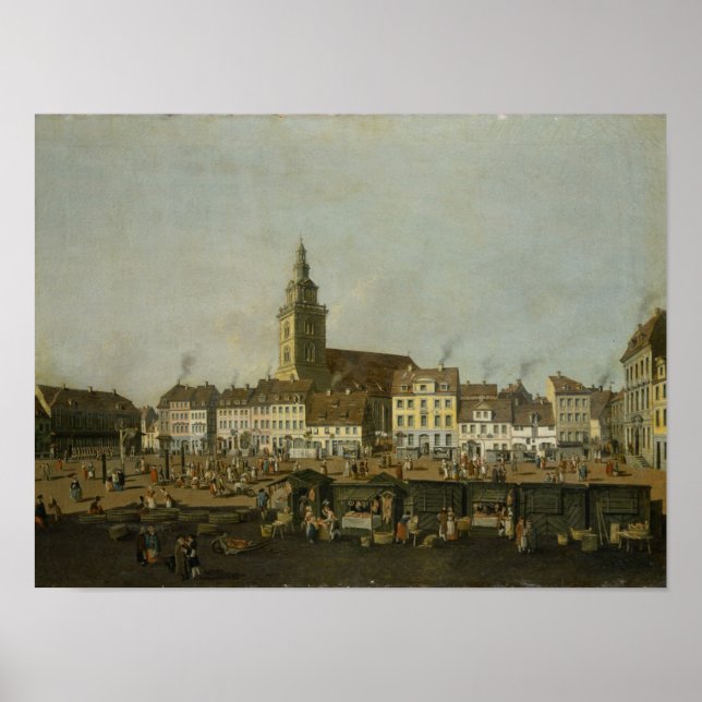 Affiche View of the Neue Markt with St. Mary's (Devant)