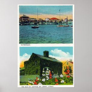 Affiche View of Waterfront, Old Ivy Cottage on Liberty