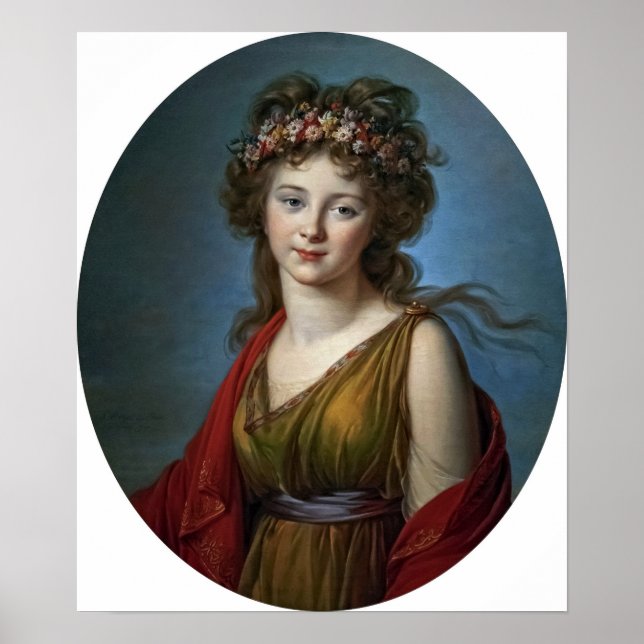 Affiche Vigée Le Brun - Comtesse Kagenek en Flore (Devant)