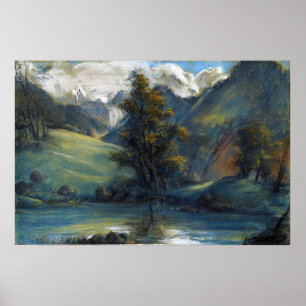 Affiche Vigée Le Brun - Lac Challes et Mont Blanc
