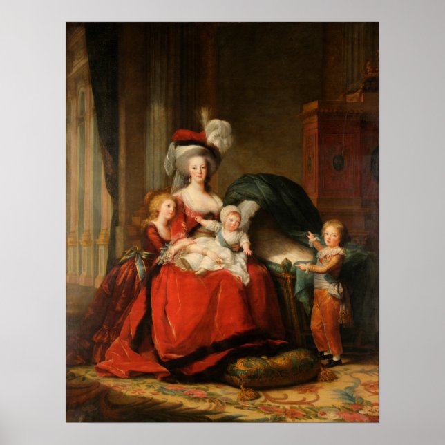 Affiche Vigée Le Brun - Marie-Antoinette Et Ses Enfants (Devant)