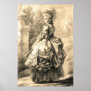 Affiche Vigée Le Brun - Marie-Antoinette se promenant