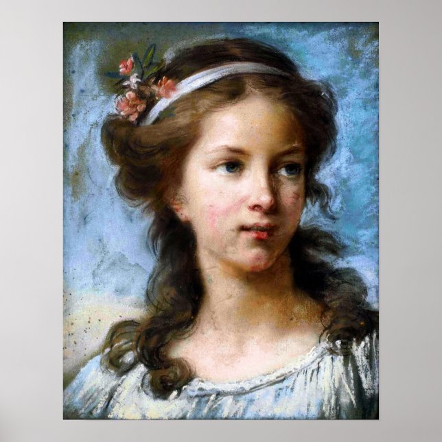 Affiche Vigée Le Brun - Portrait De Jeune Fille (Devant)