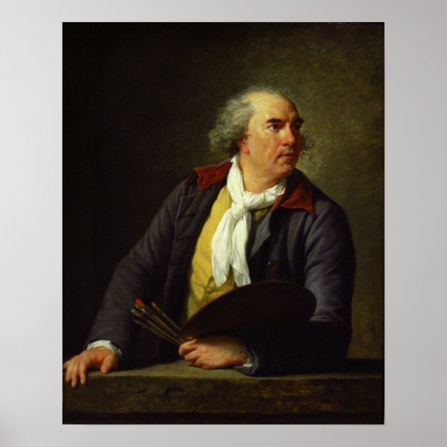 Affiche Vigée Le Brun - Portrait d'Hubert Robert 1788 (Devant)