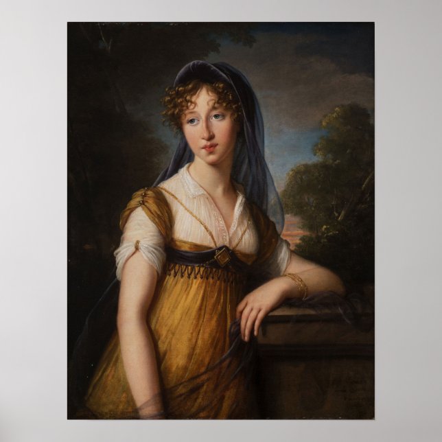 Affiche Vigée Le Brun - Portrait D'Une Femme 1803 (Devant)