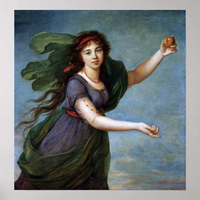 Affiche Vigée Le Brun - Portrait D'Une Jeune Femme (Devant)