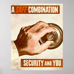 Affiche Vigilance vintage : Motivation de sécurité