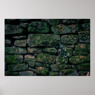 Affiche Vignes Brown sur blocs de pierre empilés