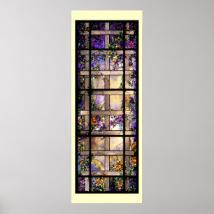 Affiche Vignes en verre teinté Tiffany Imprimer