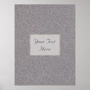 Affiche Vignes Lavender Grey Embossées Leaf
