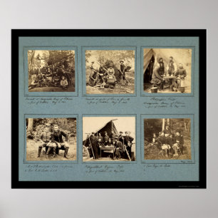 Affiche Vignettes de photographie avec Custer 1862