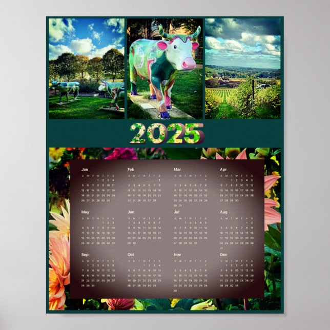 Affiche Vignoble 2025 Calendrier mural (Devant)