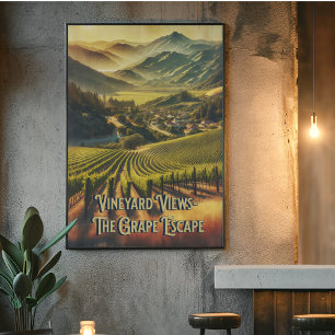 Affiche Vignoble californien