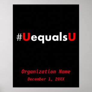 Affiche VIH non détectable égale non transmettable - Minim