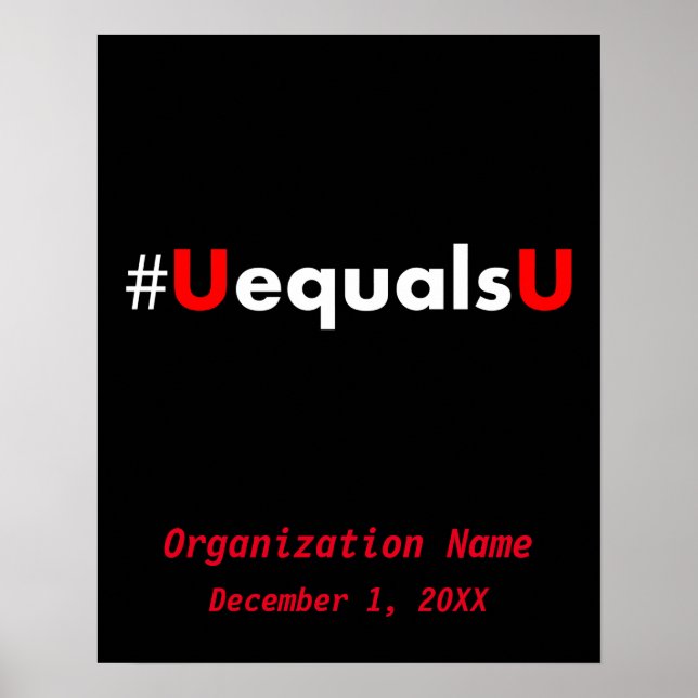 Affiche VIH non détectable égale non transmettable - Minim (Devant)