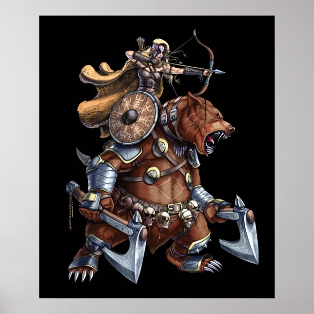 Affiche Viking Archer Riding War Bear (Devant)