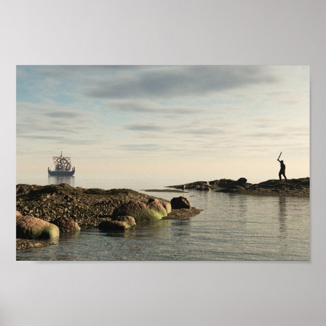 Affiche Viking Longship Homeward Bound (Devant)