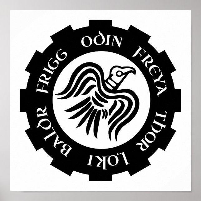 Affiche Viking Raven Banner Thor Freya Loki (Devant)