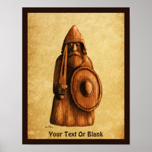 Affiche Viking rustique