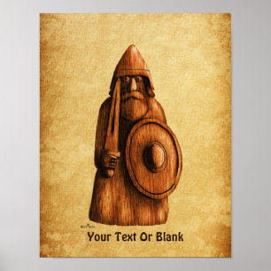 Affiche Viking rustique