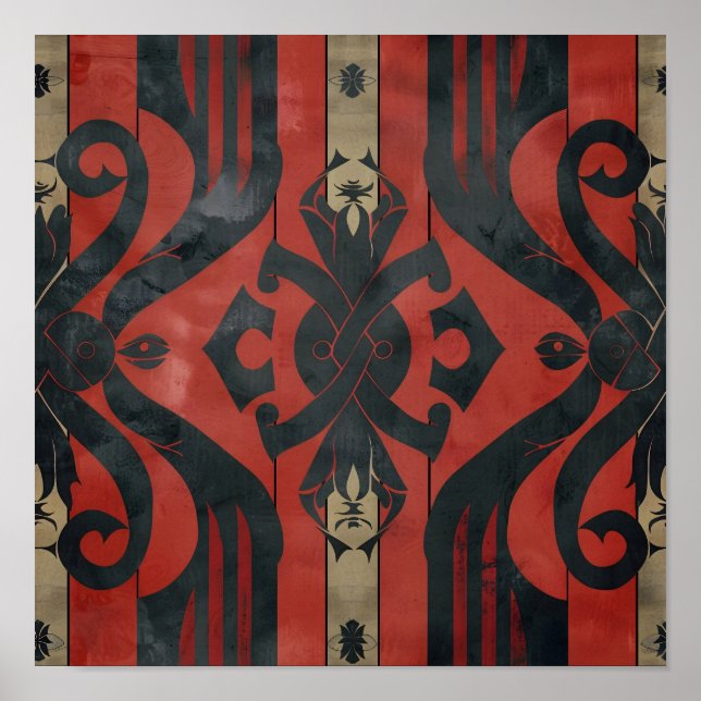Affiche Viking Thème Motif complexe (Devant)
