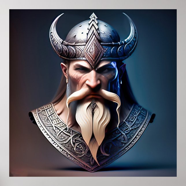 Affiche viking viking viking guerrier art (Devant)