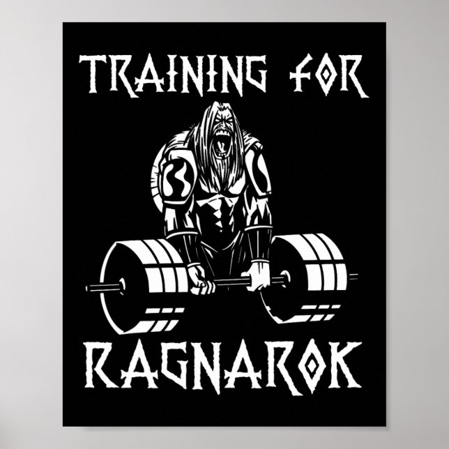 Affiche Vikings Workout Outfit Deadlift Nordic Man Cadeau (Devant)