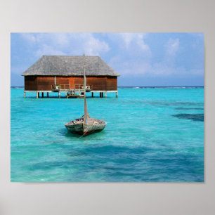 Affiche Villa en lune de miel, Maldives