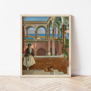 Affiche Villa sur la Riviera   Sir John Lavery