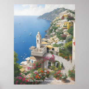 Affiche Villa Treville Positano Italie