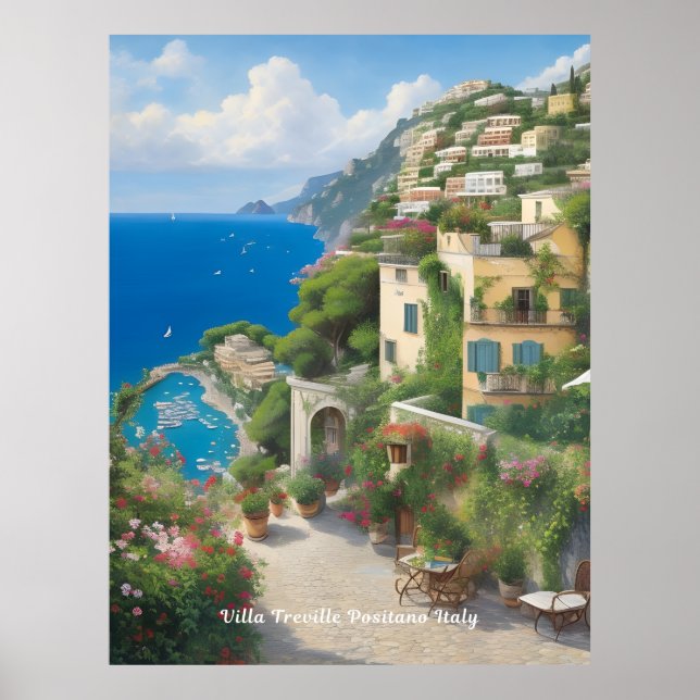 Affiche Villa Treville Positano Italie (Devant)