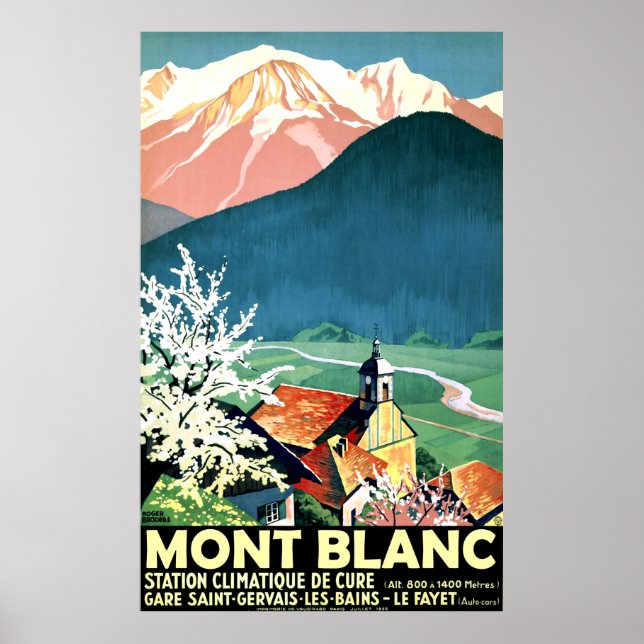 Affiche Village à Mont Blanc, France (Devant)
