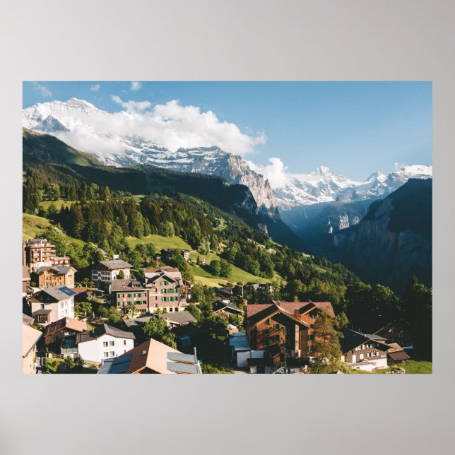 Affiche Village alpin suisse de Wengen (Devant)
