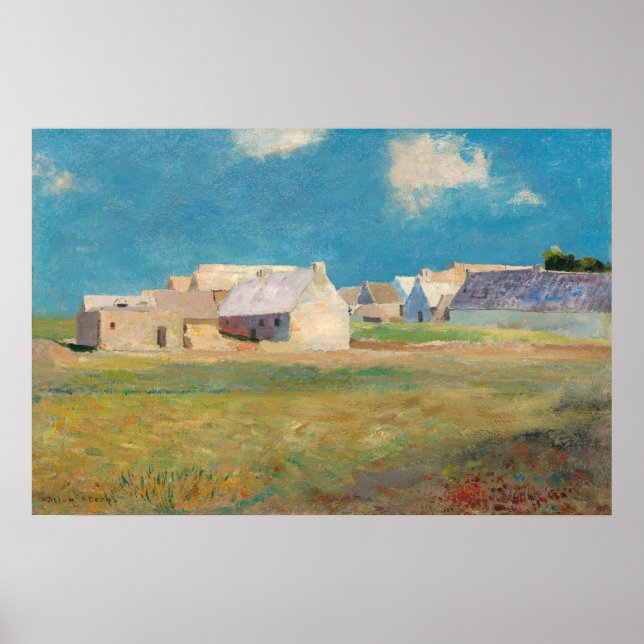 Affiche Village Breton - Odilon Redon Art (Devant)