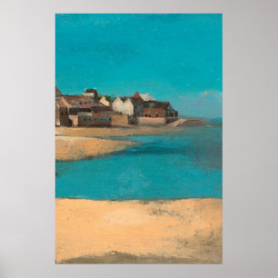 Affiche Village by the Sea in Brittany by Odilon Redon