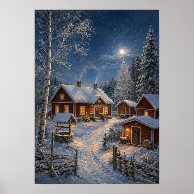 Affiche Village de Noël II - Ferme d'hiver (Devant)