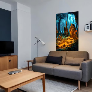 Affiche Village de pain d'épices dans la forêt noire Art