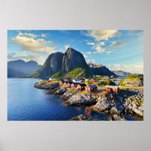 Affiche Village de pêcheurs de Hamnoy sur les îles Lofoten
