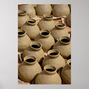 Affiche Village de poterie, région d'Ashanti, Ghana