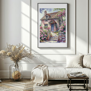 Affiche Village de rêve d'été aux roses