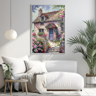Affiche Village d'été rêvé avec Roses